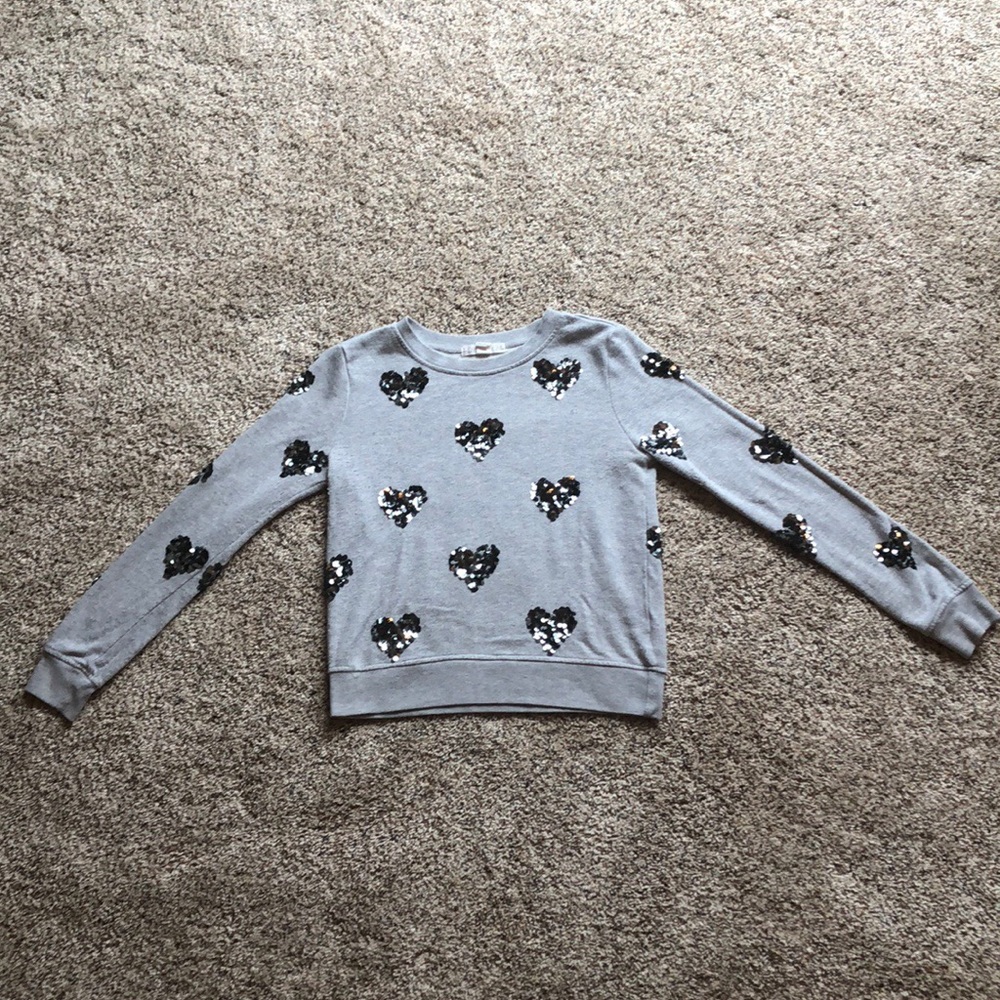 Forever 21 sequin heart sweater